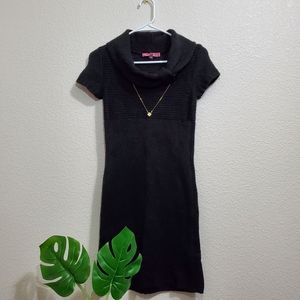 Black Knitted Winter Dress